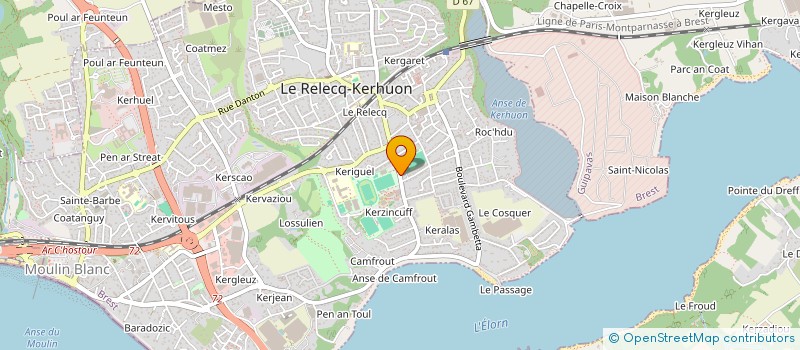 localisation de l'entreprise SCI DE L'ELORN  LE RELECQ-KERHUON