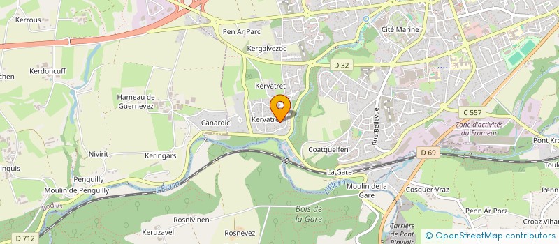 localisation de l'entreprise SCI DE L'ELORN  LANDIVISIAU