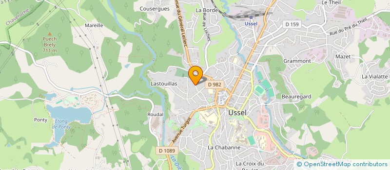 localisation de l'entreprise SCI DE L'ENCLOS à USSEL