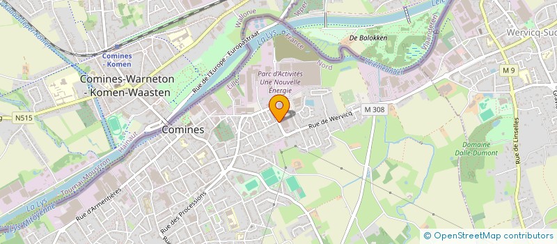 localisation de l'entreprise SCI DE L ENERGIE  COMINES