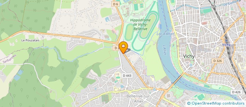 localisation de l'entreprise SCI DE L'ENVOL  BELLERIVE-SUR-ALLIER