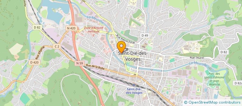 localisation de l'entreprise SCI DE L EPICEA à SAINT-DIE-DES-VOSGES