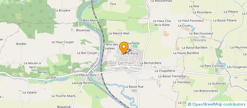 localisation de l'entreprise SCI DE L'ERDRE  SAINT-SULPICE-LA-FORET