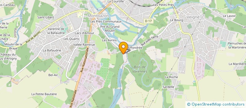 localisation de l'entreprise SCI DE L'ERETTE à VEIGNE