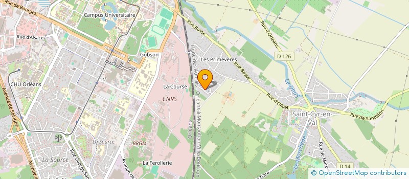 localisation de l'entreprise SCI DE L'ERMITAGE DE COUCOUREL à SAINT-CYR-EN-VAL