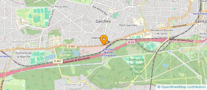 localisation de l'entreprise SCI DE L'ESCADRILLE à GARCHES