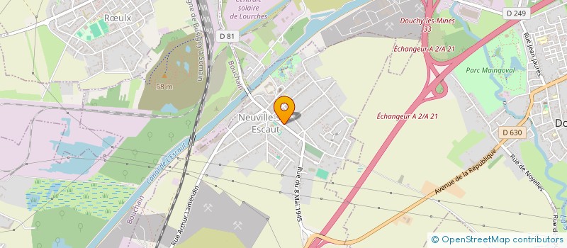 localisation de l'entreprise SCI DE L ESCAUT  NEUVILLE-SUR-ESCAUT