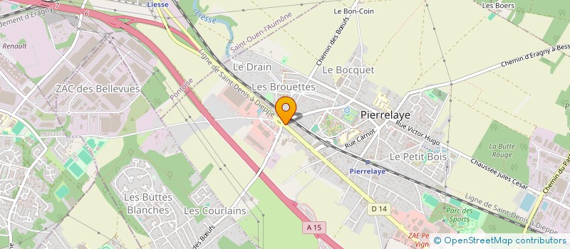 localisation de l'entreprise SCI DE L'ESPERANCE  PIERRELAYE