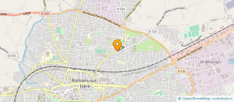 localisation de l'entreprise SCI DE L'ESPOIR  ROMANS-SUR-ISERE