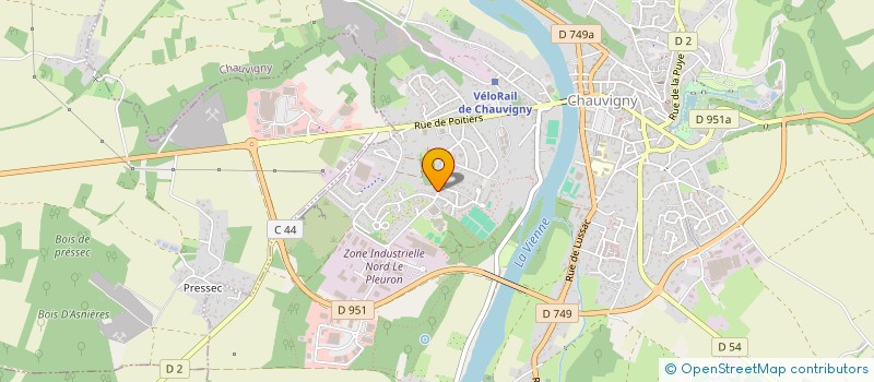 localisation de l'entreprise SCI DE L'ESSART  CHAUVIGNY