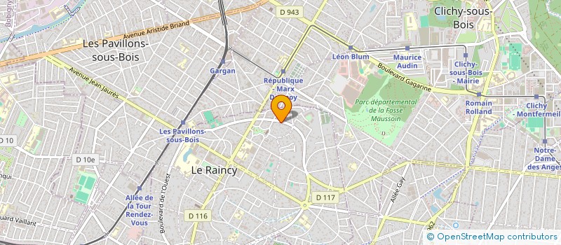 localisation de l'entreprise SCI DE L'EST à LE RAINCY