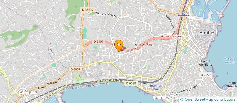 localisation de l'entreprise SCI DE L'EST à ANTIBES