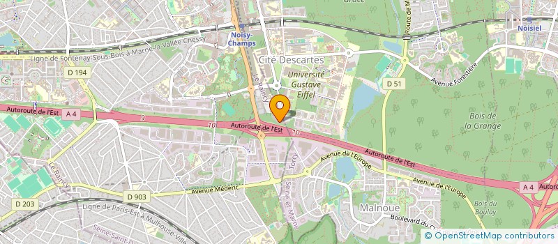 localisation de l'entreprise SCI DE L'EST PARISIEN  CHAMPS-SUR-MARNE