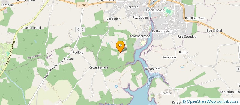 localisation de l'entreprise SCI DE L'ESTANG  PONT-AVEN