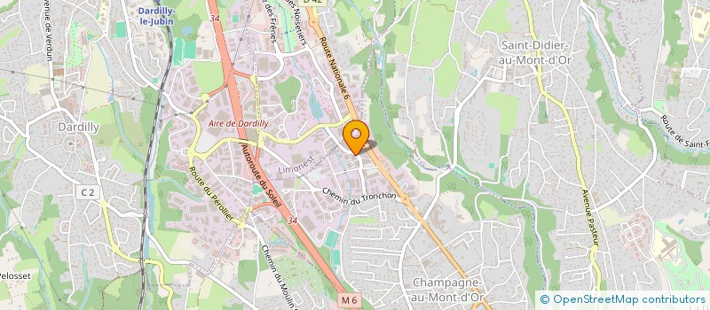 localisation de l'entreprise SCI DE L'ESTEREL  CHAMPAGNE-AU-MONT-D'OR