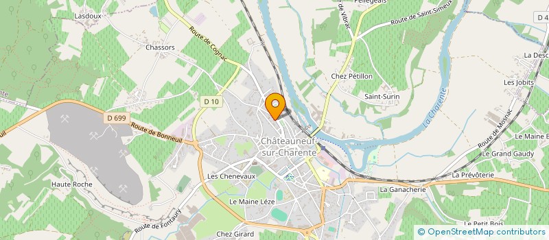 localisation de l'entreprise SCI DE L'ETANG à CHATEAUNEUF-SUR-CHARENTE