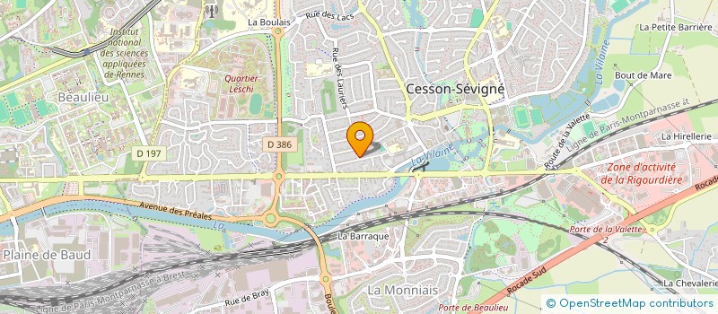 localisation de l'entreprise SCI DE L'ETANG  CESSON-SEVIGNE