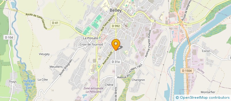 localisation de l'entreprise SCI DE L'ETANG D'OR  BELLEY