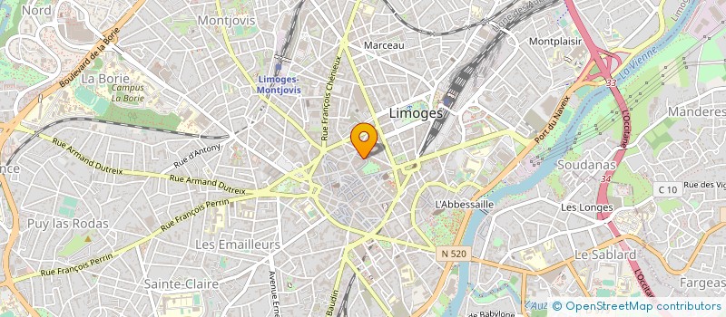 localisation de l'entreprise SCI DE L'ETANG DE BLANZAY à LIMOGES