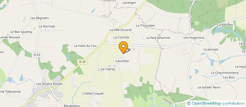 localisation de l'entreprise SCI DE L'ETANG DE L'AUNE  IFFENDIC