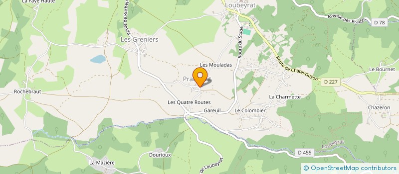 localisation de l'entreprise SCI DE L'ETANG DE LA FAYE  LOUBEYRAT