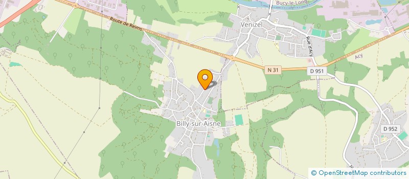 localisation de l'entreprise SCI DE L ETANG DE PERNANT  BILLY-SUR-AISNE