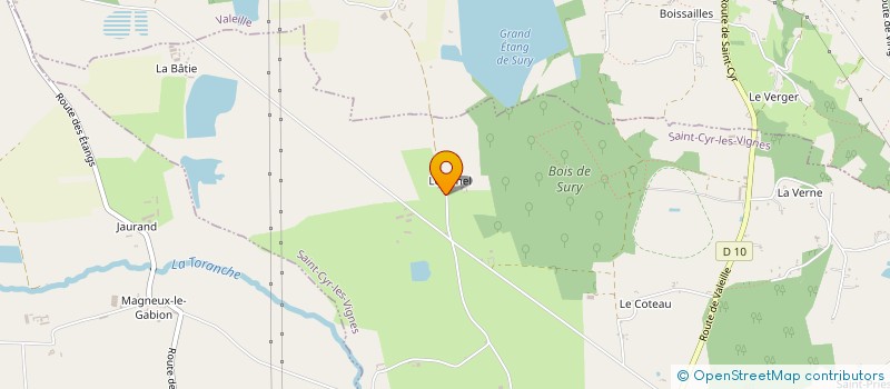 localisation de l'entreprise SCI DE L'ETANG DE SURY  SAINT-CYR-LES-VIGNES