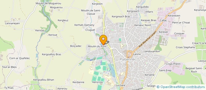 localisation de l'entreprise SCI DE L'ETANG DU PONT  PLABENNEC