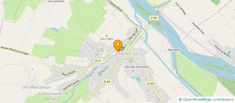 localisation de l'entreprise SCI DE L'ETHELIN  CHATILLON-SUR-LOIRE