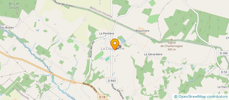 localisation de l'entreprise SCI DE L'ETOILE à SAINT-HILAIRE-DE-BRIOUZE
