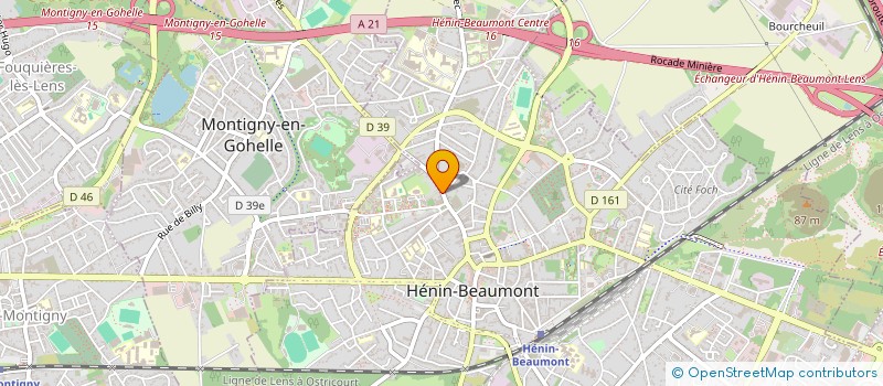 localisation de l'entreprise SCI DE L'EURIN à HENIN-BEAUMONT