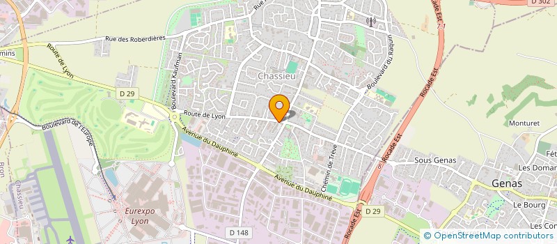 localisation de l'entreprise SCI DE L'EUROPE  CHASSIEU