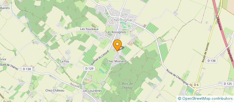 localisation de l'entreprise SCI DE L EUROPE  THENAC