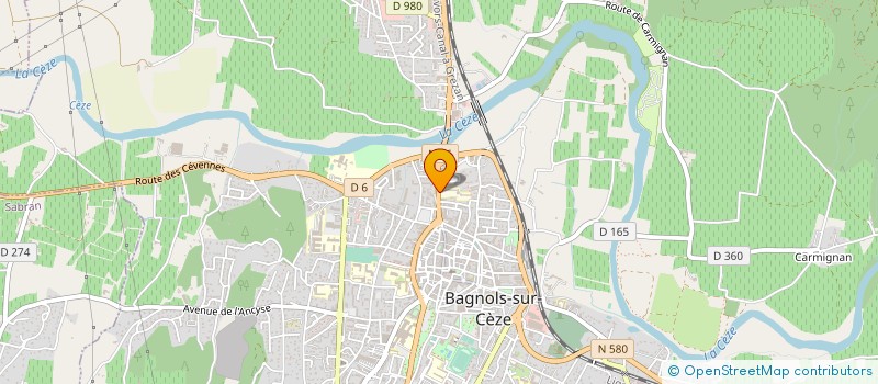 localisation de l'entreprise SCI DE L EUROPE  BAGNOLS-SUR-CEZE