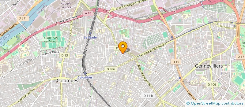 localisation de l'entreprise SCI DE L EUROPE à COLOMBES