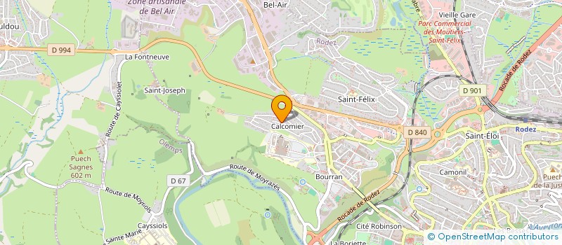 localisation de l'entreprise SCI DE L'HERMET  RODEZ