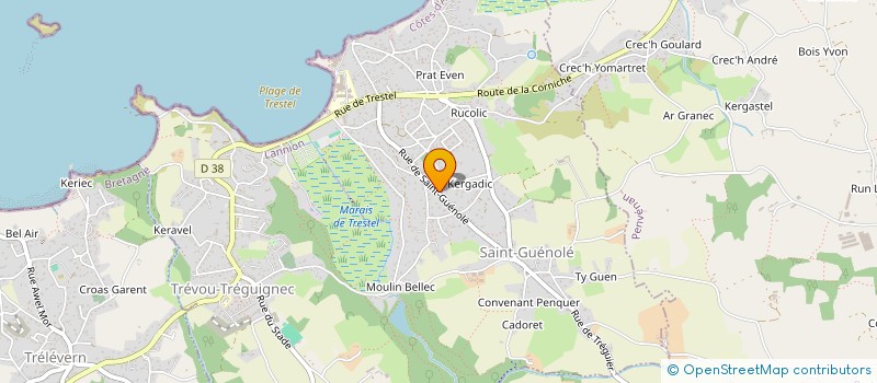 localisation de l'entreprise SCI DE L HERMINE  TREVOU-TREGUIGNEC