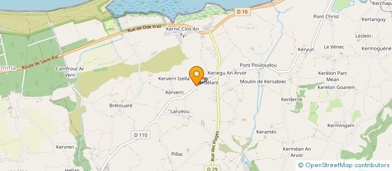 localisation de l'entreprise SCI DE L'HERMINE  PLOUNEVEZ-LOCHRIST