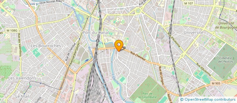 localisation de l'entreprise SCI DE L'HERMITAGE à DIJON