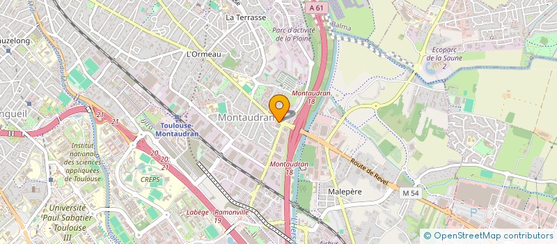 localisation de l'entreprise SCI DE L'HERS-MONTAUDRAN à TOULOUSE