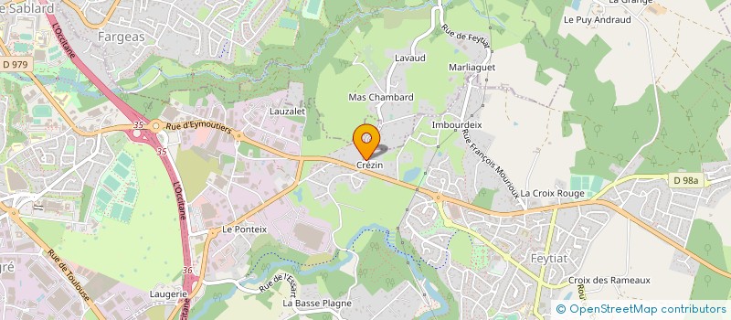localisation de l'entreprise SCI DE L'HORIZON à FEYTIAT