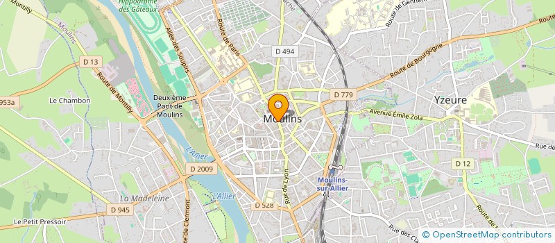 localisation de l'entreprise SCI DE L'HORLOGE à MOULINS