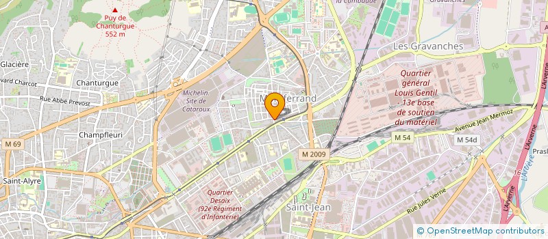 localisation de l'entreprise SCI DE L'HORLOGE  CLERMONT-FERRAND