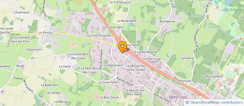 localisation de l'entreprise SCI DE L HORLOGERIE à COUERON