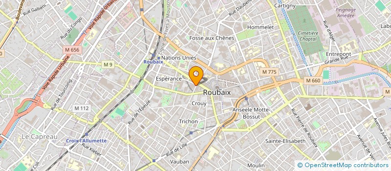 localisation de l'entreprise SCI DE L'HOSPICE  ROUBAIX