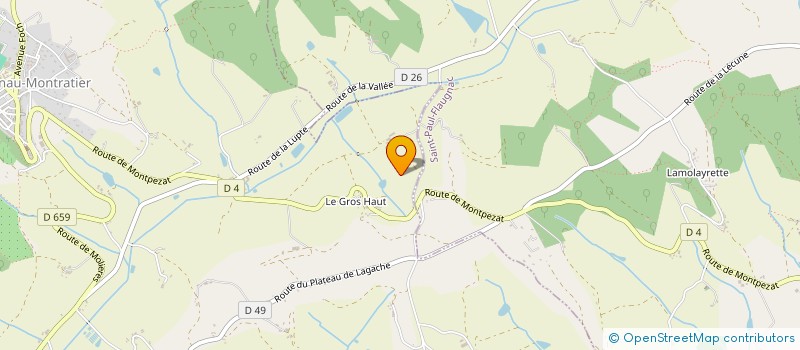 localisation de l'entreprise SCI DE L'HOSTE  SAINT-PAUL-FLAUGNAC