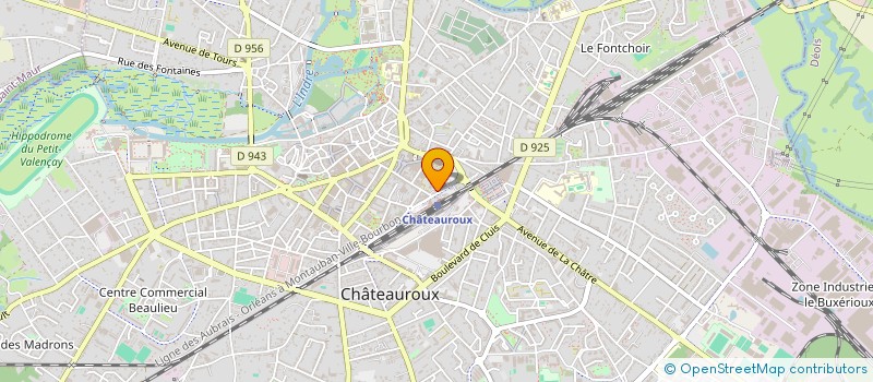 localisation de l'entreprise SCI DE L HOTEL DE LA GARE à CHATEAUROUX