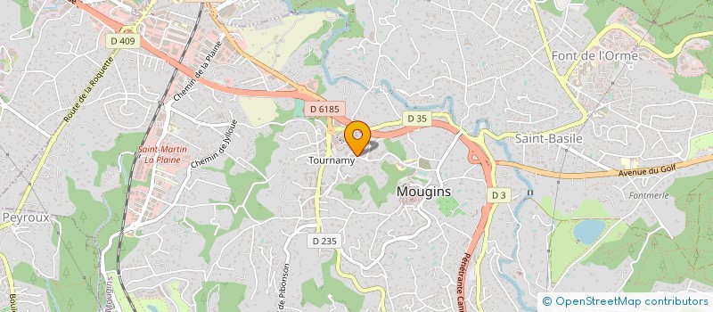 localisation de l'entreprise SCI DE L'HUBAC à MOUGINS
