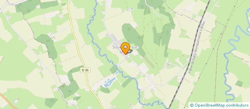 localisation de l'entreprise SCI DE L'HUISNE  SOUVIGNE-SUR-MEME