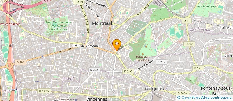 localisation de l'entreprise SCI DE L' ILE  MONTREUIL